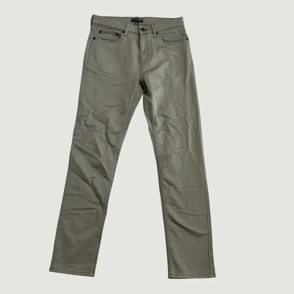 Banana Republic Men's 32X34 Gray Slim Fit Stretch 5 Pocket Pants i1757